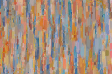 Blue, yellow and brown stripes with big brush abstract paint background.