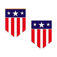 American flag hanging decorations design