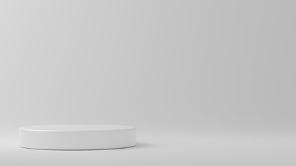 3d rendered illustration with geometric shapes. white steps podium platforms for cosmetic product presentation.mock up minimal design with empty space. Abstract composition in modern style.