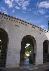 Fototapeta na wymiar Kanchanaburi war cemetery Gate at Kanchanaburi province ,Thailand