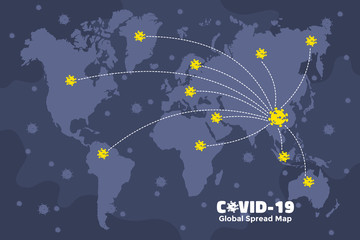 Covid-19 Coronavirus Global Spread Map