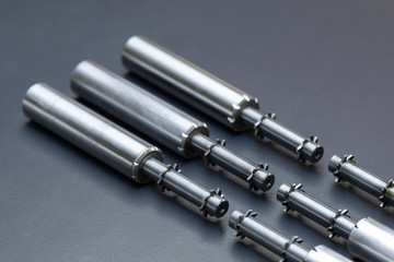 Fototapeta premium tools special t-slot cutter grooving 8 teeth drill reamer endmill cutting. Black background. isolated carbide precision cut. Use machining center lathe. Drilling cast iron Aluminum metals automotive