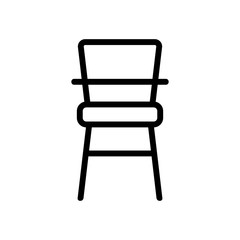 classic wooden chair for feeding icon vector. classic wooden chair for feeding sign. isolated contour symbol illustration