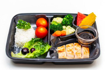 Healthy diet food in bento set