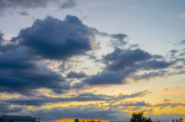 Fototapeta premium Clouds in the sky in the early morning.