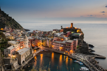 sunset over Vernazza