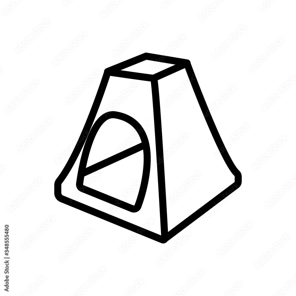 Poster soft doghouse in form of tower icon vector. soft doghouse in form of tower sign. isolated contour sy