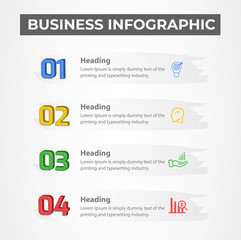 4 step modern design template for infographic