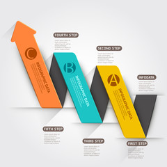 Information data design. Business Infographic elements. diagram with steps, parts or processes. Vector business template for presentation.