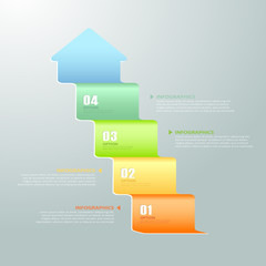ladder with business template vector. Business information data design