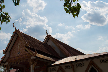 the roof of the temple of heaven with blue sky