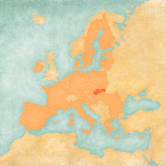 Map of European Union - Slovakia