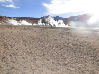 Geysers El Tatio no Deserto do Atacama