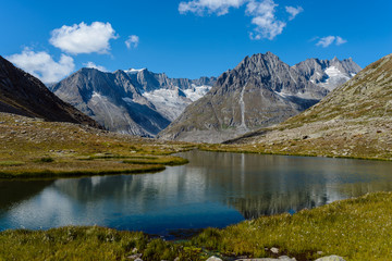 Small lake near Aletsch glacier (Aletschgletscher) area