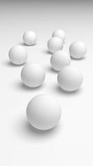 White abstract background. Lowpoly backdrop. Crumpled paper. 3D illustration