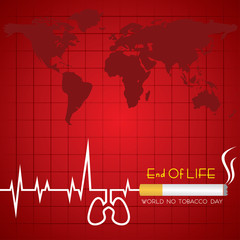 Obraz premium Illustration Of World No Tobacco Day - 31 may