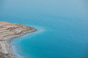 landscape of the Dead Sea, failures of the soil, illustrating an environmental catastrophe on the Dead Sea, Israel