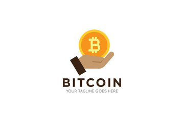 Obraz premium bit coin logo and icon vector illustration design template