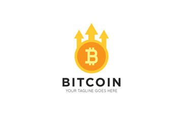 bit coin logo and icon vector illustration design template