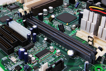 Close up image : Electronic circuit board