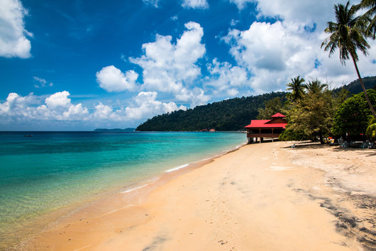 Tekek beach of Tioman island in Malaysia
