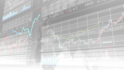 Business Data Graph finance Chart Bar 3D illustration background.