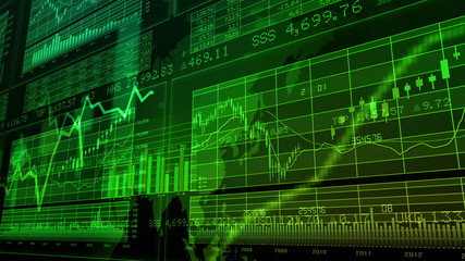 Business Data Graph finance Chart Bar 3D illustration background.