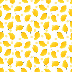 fresh summer mango seamless pattern
