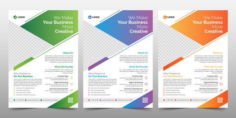 Obraz premium Creative Corporate & Business Flyer Brochure Template Design, abstract business flyer, vector template design. Brochure design, cover, annual report, poster, flyer