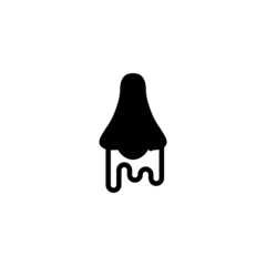 runny nose in black solid flat design icon isolated on white background
