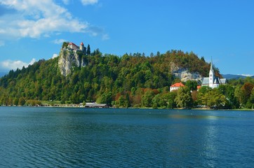 Fototapeta na wymiar Bled Lake in Slovenia