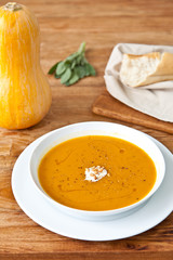 Homemade butternut soup