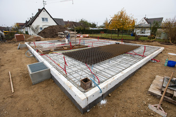 new built house in construction