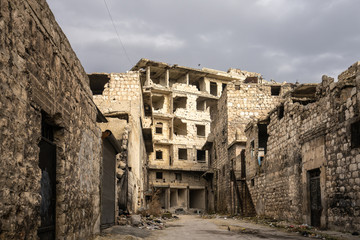 Civil War Damage in Aleppo, Syria
