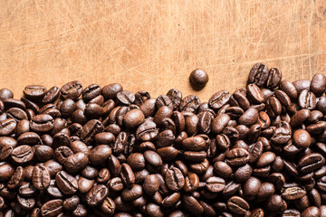 coffee bean on wood