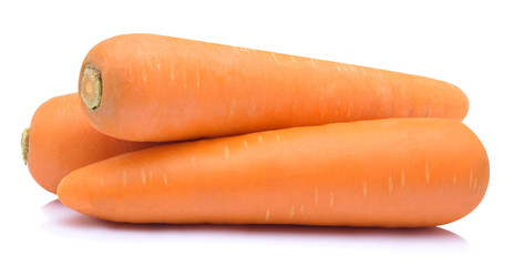 Carrots isolated on white background.
