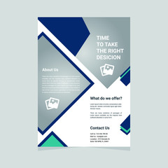 Business flyer design a4 template. Vector postar illustration