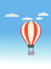 Fototapeta premium hot air ballon. balloon vector cartoon air-balloon. 