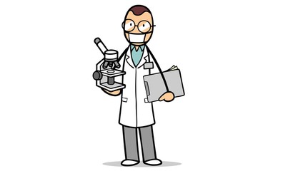 Forscher als Laborant arbeitet für Wissenschaft