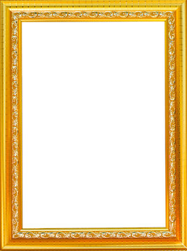 Gold Frame On White Background