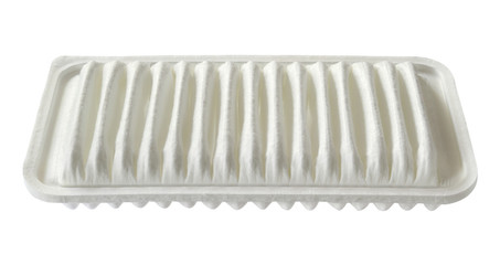 Engine air filter for car (with clipping path) isolated on white background