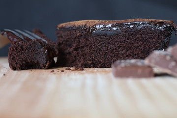 Delicious chocolate cake dessert