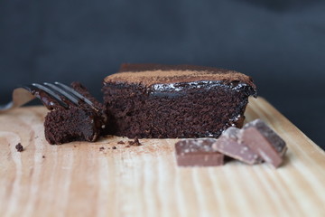 Delicious chocolate cake dessert