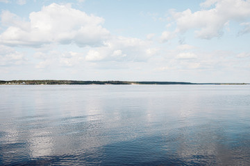 beautiful blue sky with white cloud
