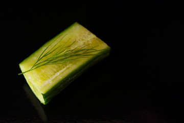 lime on black background