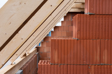 new built house in construction