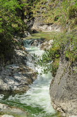 Waterfalls and Cascades in Oetscher National Park, Springtime