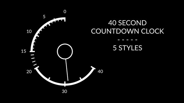 40 Second Countdown Clock Title Overlay