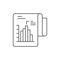 Business report symbol. Statistics And Analytic vector isolated on white background