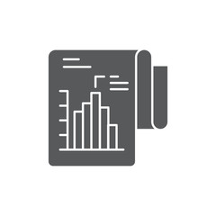 Business report symbol. Statistics And Analytic vector isolated on white background
